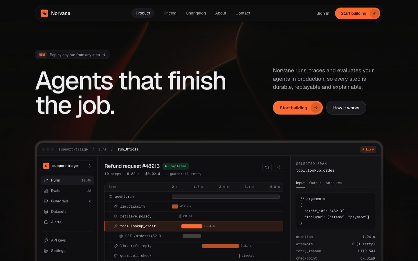 Norvane template home page